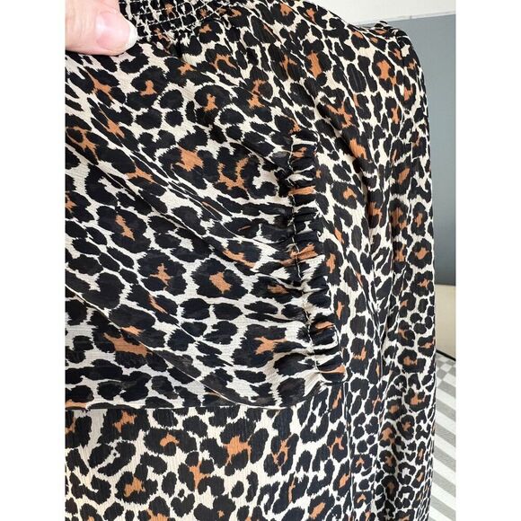 J CREW - LEOPARD PRINT MOCK NECK - SIZE S - Picture 2 of 8